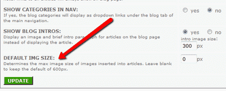 default blog image size