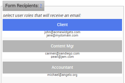 forms recipients by role