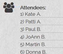 attendee list